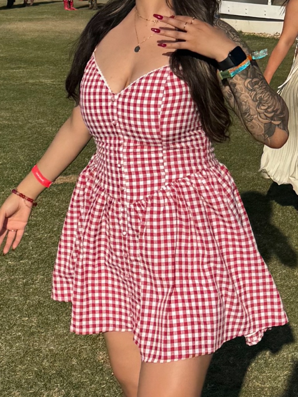 Windsor Red and White Gingham Mini Dress